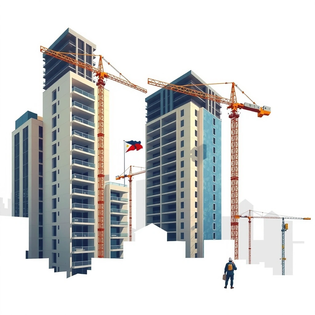 Modern construction project in Philippines